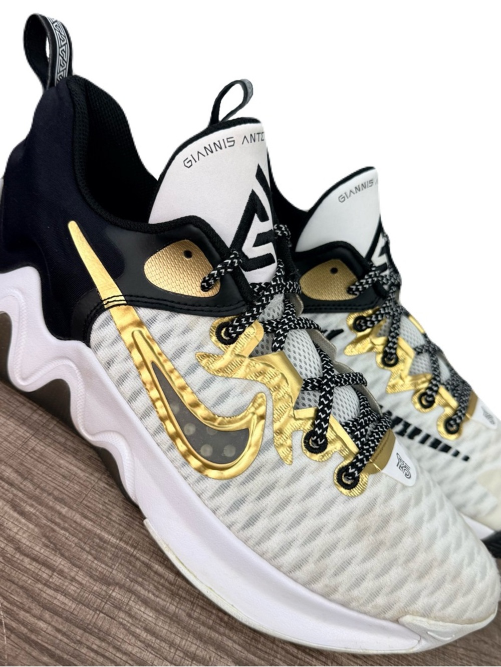 Nike Giannis Immortality "Championship" White Gold Basketball Shoes